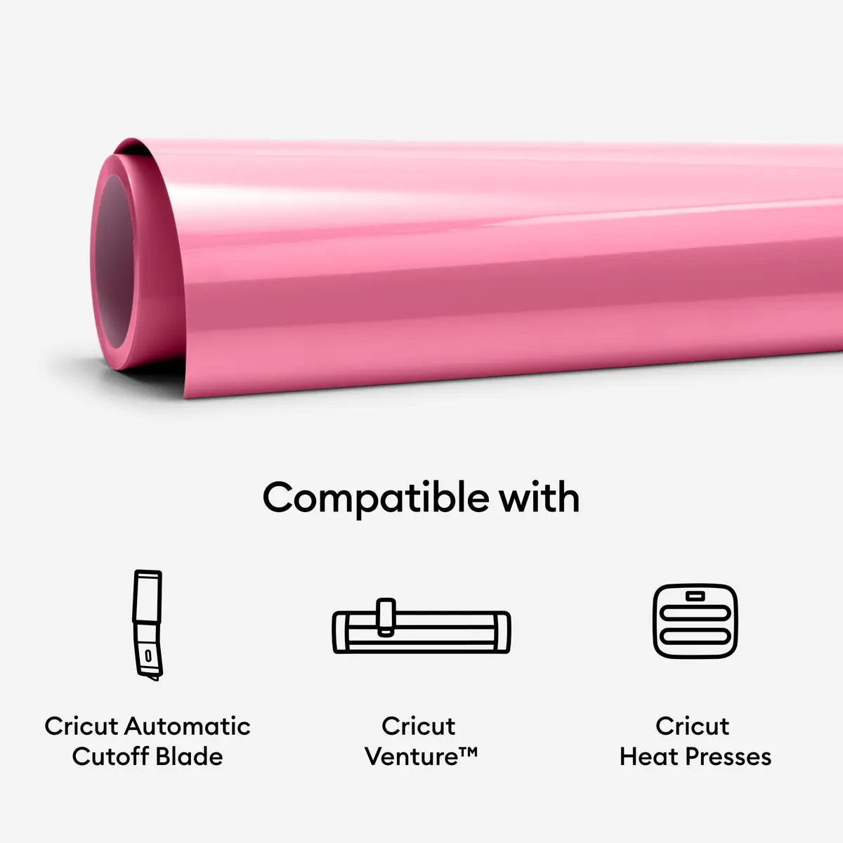 Cricut Venture Smart Iron-On, Pink | 5ft Roll (25' x 60') | Heat Transfer Vinyl, Compatible with Cricut Venture - view 7