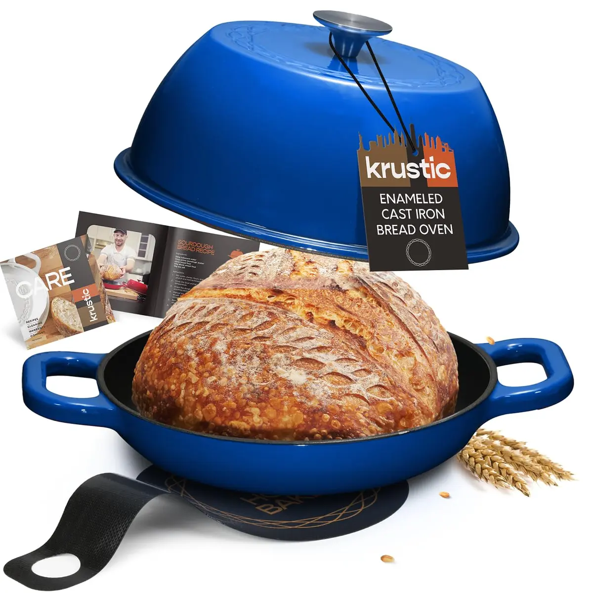 Krustic Enameled Cast Iron Dutch Oven 6 Qt | Perfect for Sourdough & Versatile Cooking - main product image