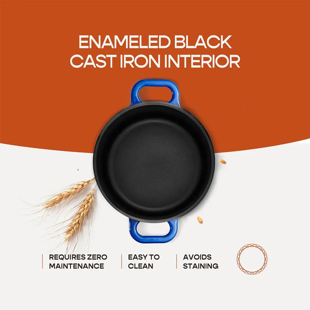 Krustic Enameled Cast Iron Dutch Oven 6 Qt | Perfect for Sourdough & Versatile Cooking - view 6