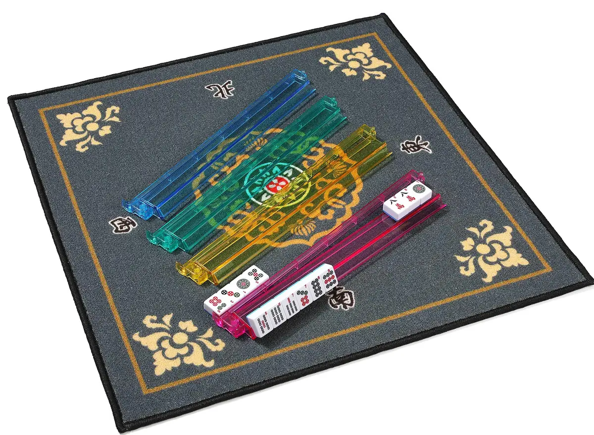 Mose Cafolo Multicolor Clear Acrylic American Mahjong Racks Pushers 47.5cm (18.7 Inch) | Integrated Design for Seamless Play - view 4