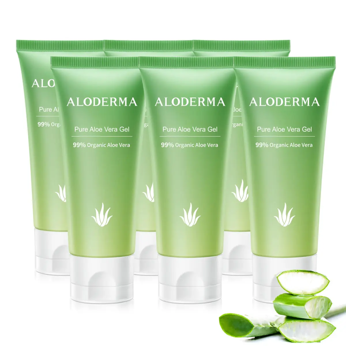 Aloderma Organic Aloe Vera Gel 270ml (9.14 Fl Oz) | Hydrating & Soothing Gel for After Sun Care - main product image