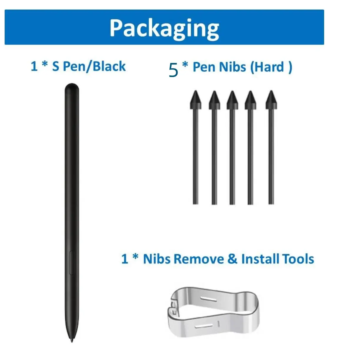 TYHJ Black Stylus Pen for Samsung Galaxy Tab S9 FE, S9, S9+, S9 Ultra | 4096 Pressure Sensitivity - view 5