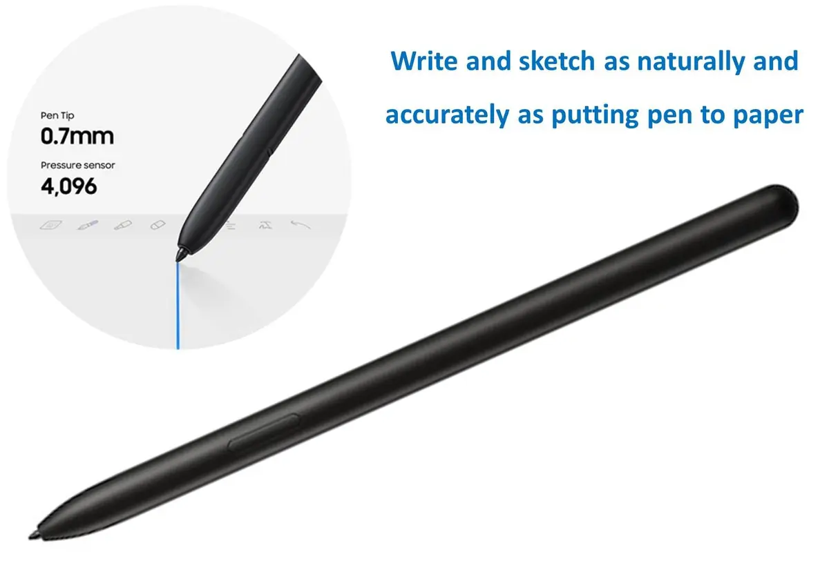 TYHJ Black Stylus Pen for Samsung Galaxy Tab S9 FE, S9, S9+, S9 Ultra | 4096 Pressure Sensitivity - view 4