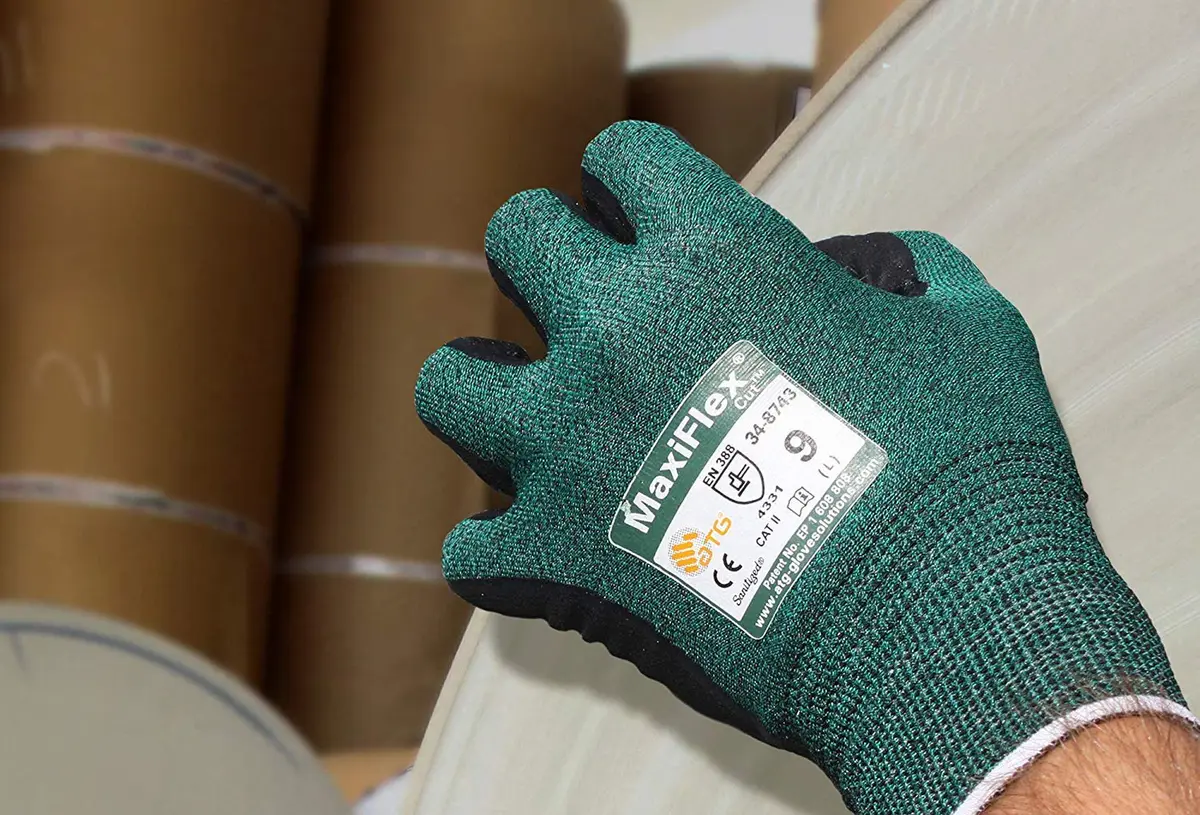 MaxiFlex Cut 34-8743 Cut Resistant Nitrile Work Gloves | Breathable, Fitted, Micro-Foam Grip (Medium) - view 4