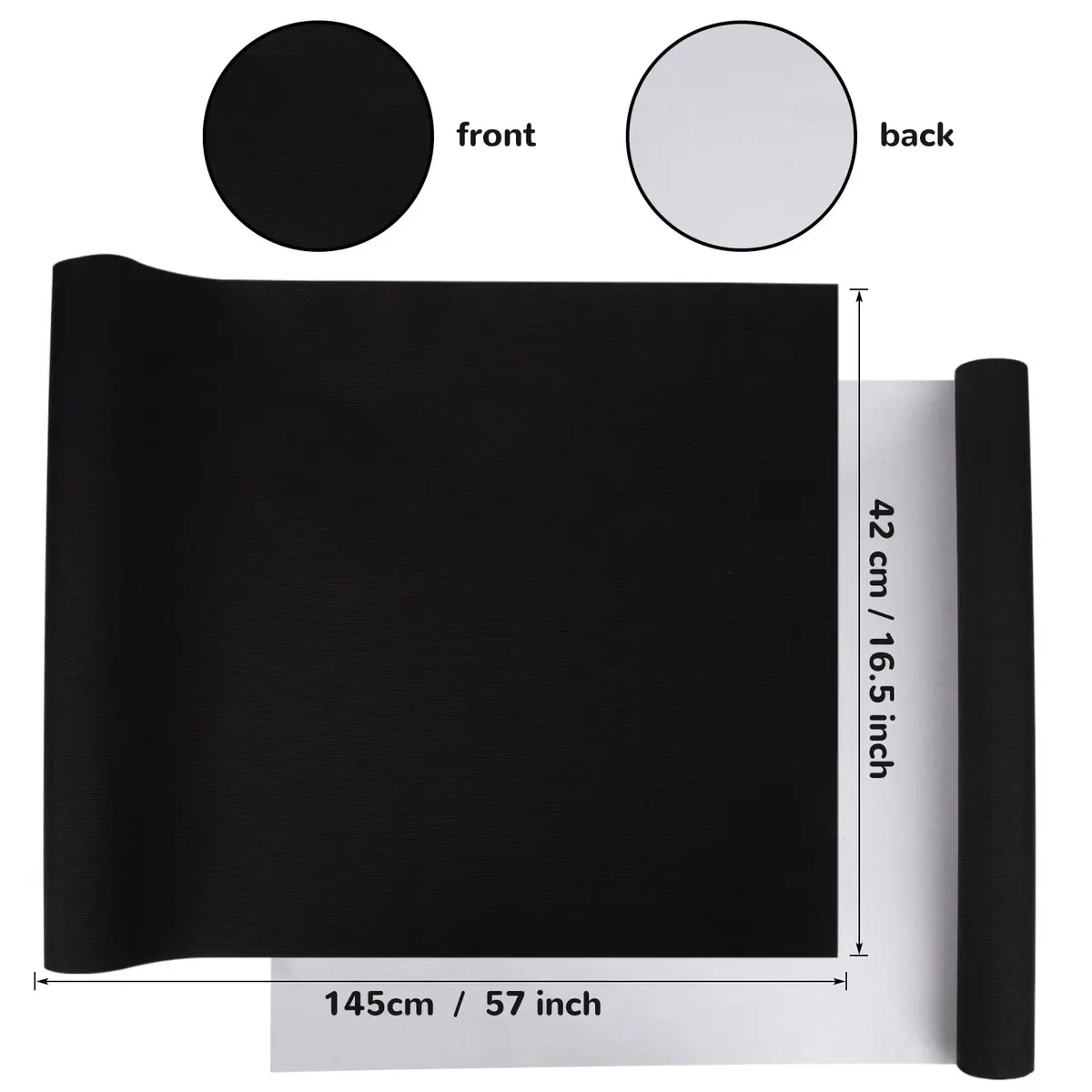Fuceury Book Cloth for Book Binding 57×17 Inch Black | Classic Polyester Cover for Books - view 2