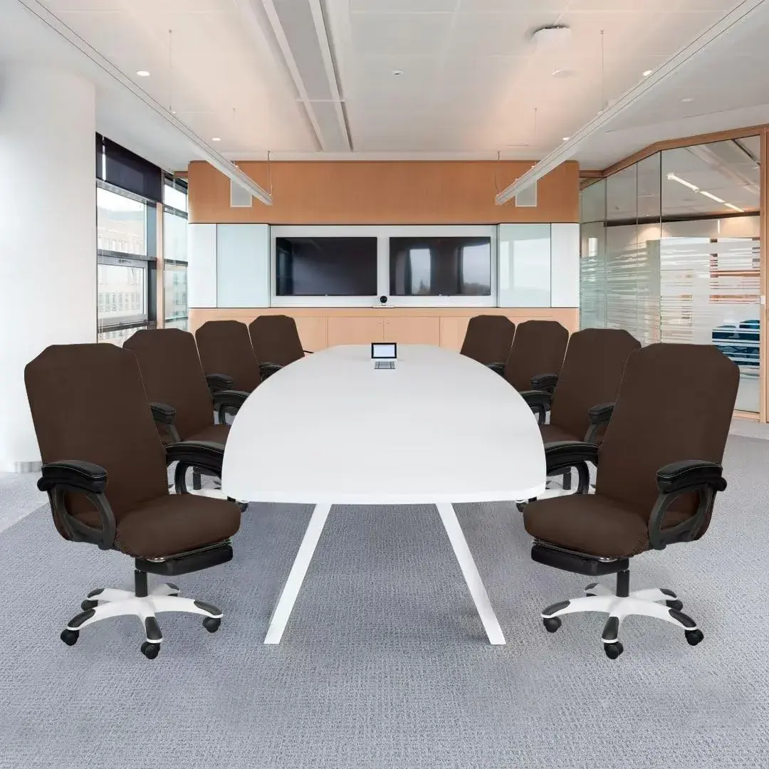 SARAFLORA Brown Medium Office Chair Cover | 2 Piece Set, Stretch Fit, Removable, Washable Protector - view 4