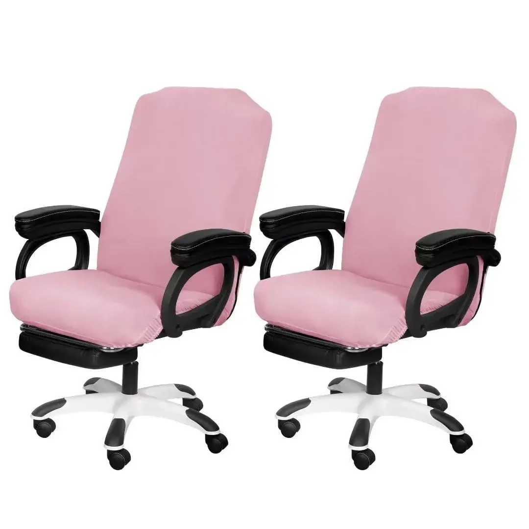SARAFLORA Pink Large Office Chair Cover - Pack of 2, Stretch Fit, Removable & Washable Protector - main product image