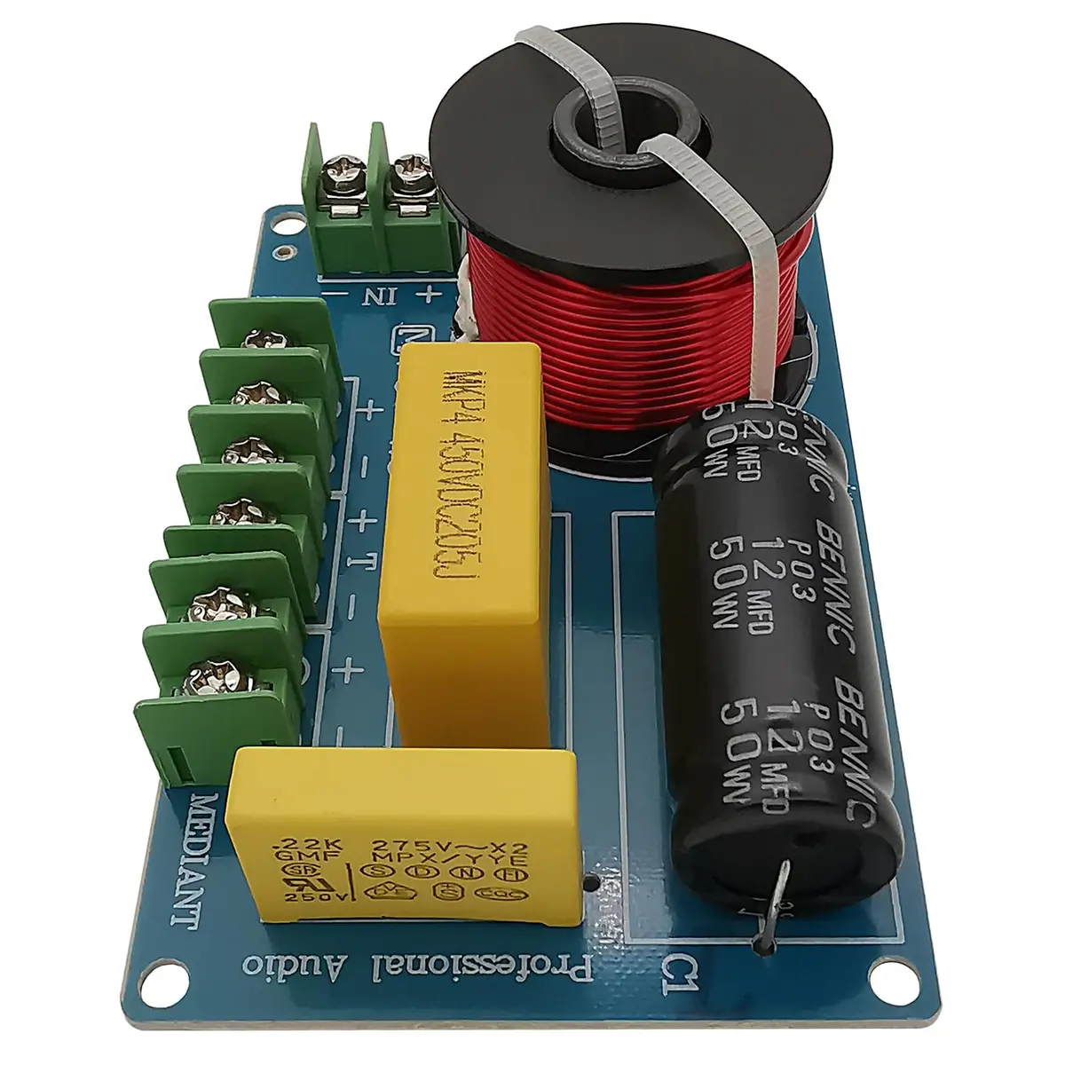 HiQltyla 3 Way Speaker Crossover 200W PUV-W3 | 100mm (3.9") ABS Board, 4-8 Ohm - view 4