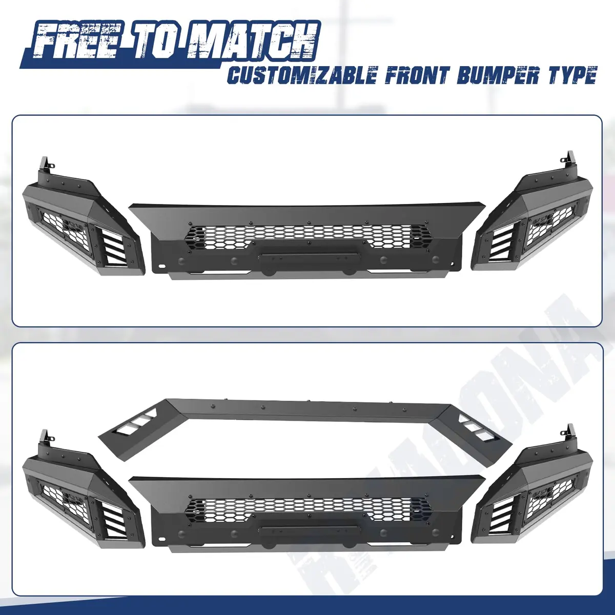 Hawkley Ram 1500 Front Bumper 2013-2023 | Heavy Duty Steel Replacement - view 7