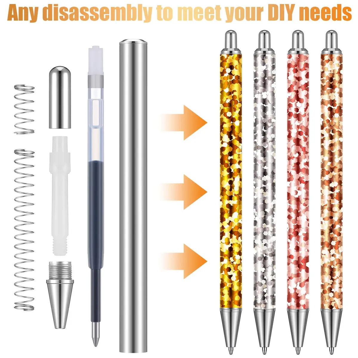 Qilery 25 Set Stainless Steel Blank Epoxy Pens | Smooth Ink Flow for DIY Crafts - view 3