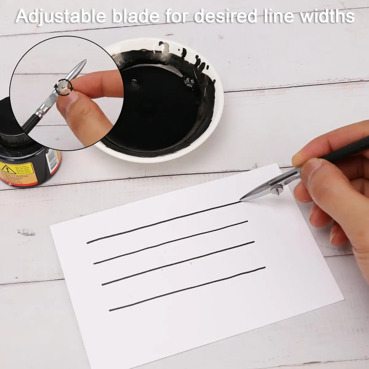 LOONENG Ruling Pen for Masking Fluid, Cross Hinged Fine Line Drawing Pen 0.3mm (Pack of 1) - view 4