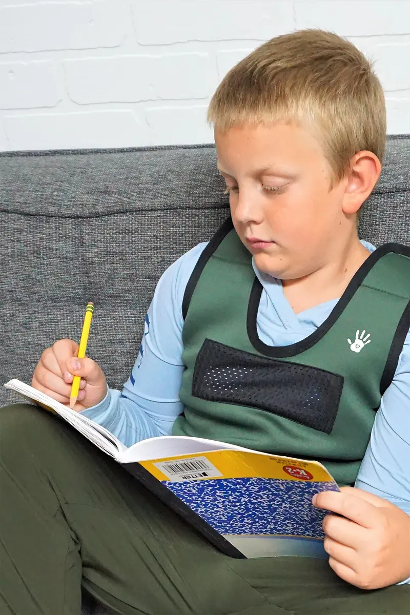 SENSORY4U Weighted Vest for Kids, Large 10-12, 1.77 kg (3.9 lb) | Adjustable Weights & Breathable Mesh - view 5