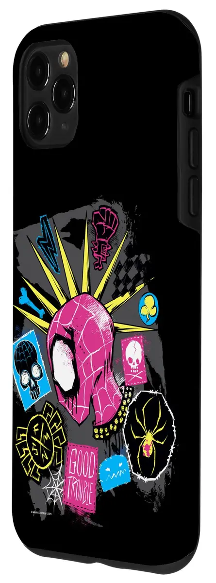 Marvel Spider-Man: Across the Spider-Verse Spider-Punk Head Case for iPhone 11 Pro Max | Official Marvel Design, Shock-Resistant - view 2
