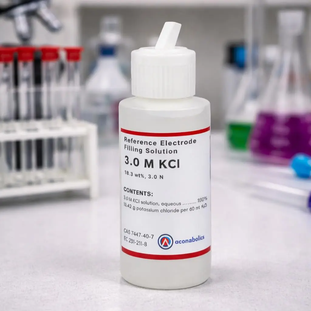 Prime Metal and Scientific 3.0 M KCl Reference Electrode Filling/Storage Solution 60ml (2oz) | For pH and ORP Electrodes - view 4