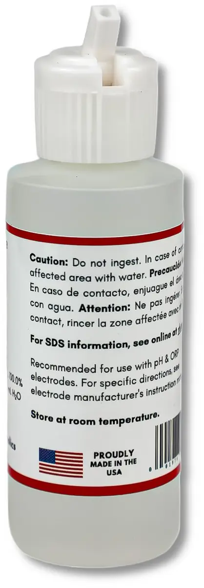 Prime Metal and Scientific 3.0 M KCl Reference Electrode Filling/Storage Solution 60ml (2oz) | For pH and ORP Electrodes - view 2