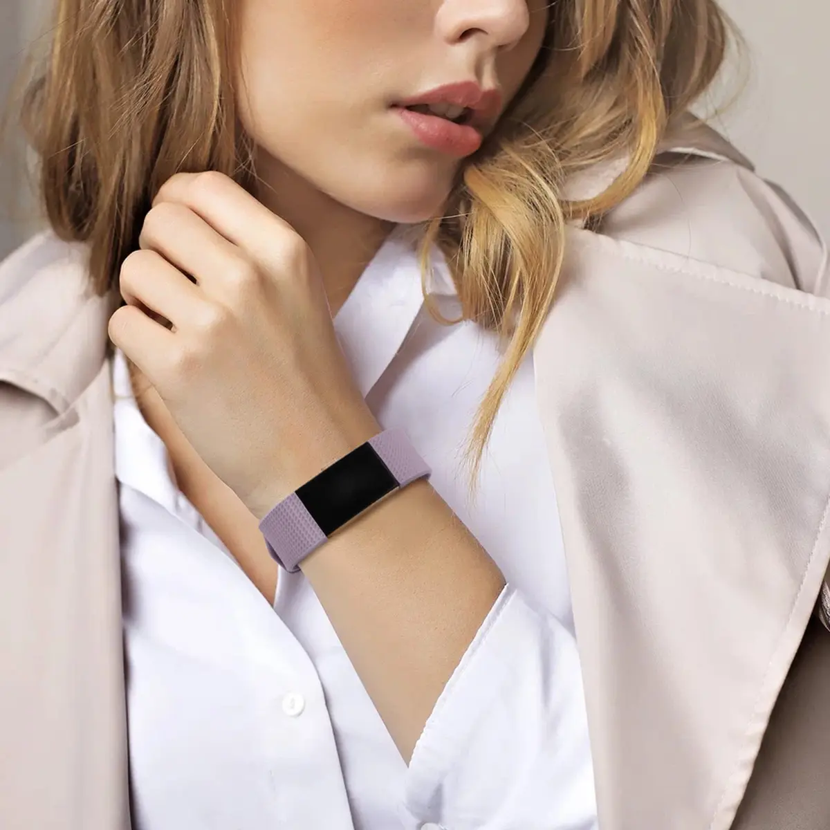 AK Sport Bands 3-Pack for Fitbit Charge 2 | Small Size, Light Pink/Baby Blue/Light Purple - view 6