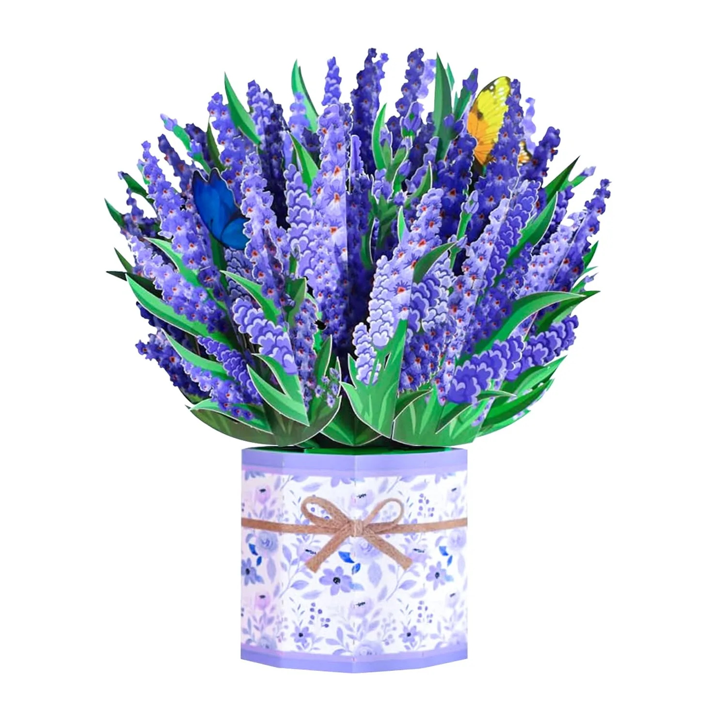 ROBBEAR Lavender Bouquet Pop Up Card, 3D Flower Greeting Card with Envelope for Any Occasion, Birthday, Mother's Day, Anniversary, Valentines Day, Foldable Flower Cards for Wife or Friends - main product image