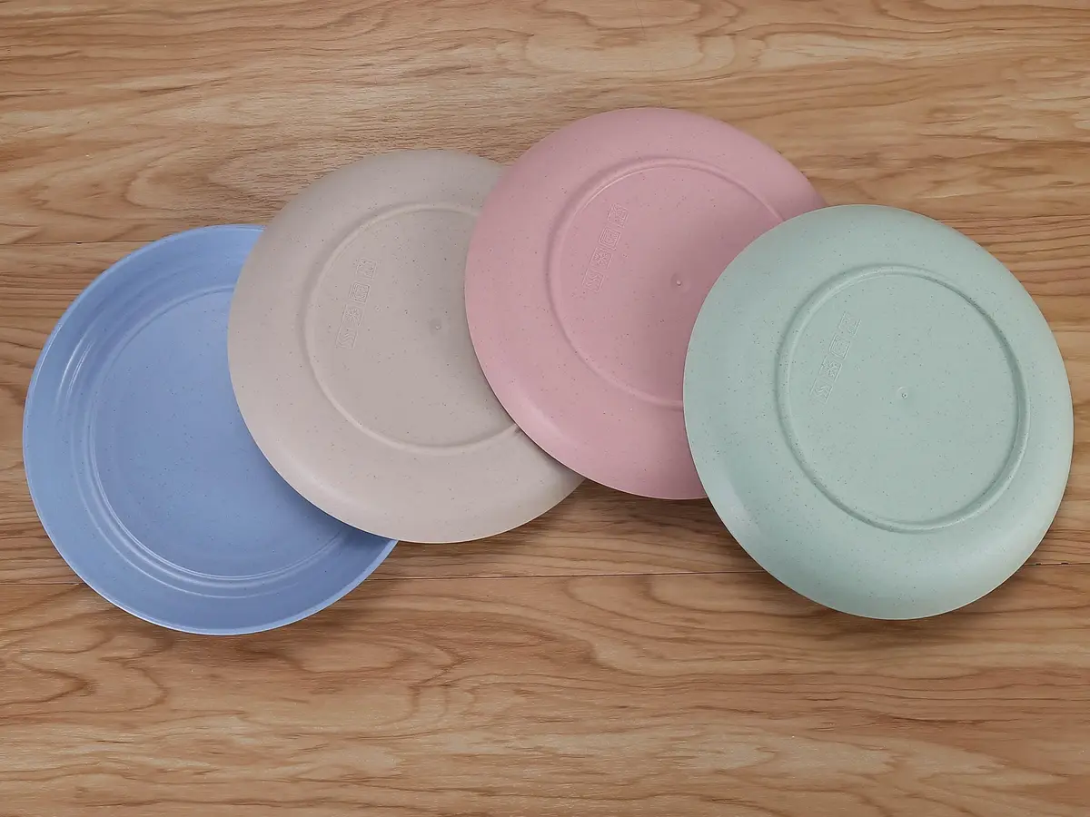 LuckyZone 7-Inch Small Wheat Straw Plates - Unbreakable Set of 4 | 17.8 cm (7 Inch) Dinner Plates - view 7