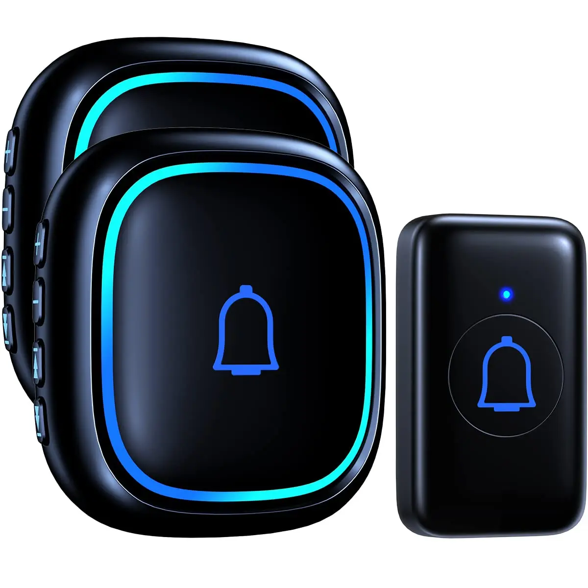 LetsWill Wireless Doorbell Kit with 2 Receivers & 1 Button | 1000ft Range, 66 Ringtones, IP66 Waterproof - main product image