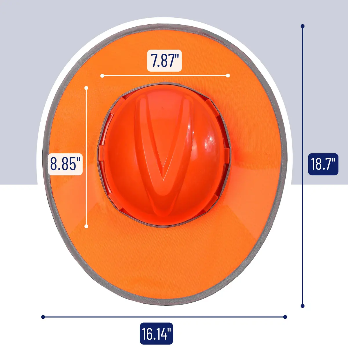 UNCO Hard Hat Sun Shield Orange Mesh with Reflective Strips | Full & Standard Brim Helmet Cover - view 2