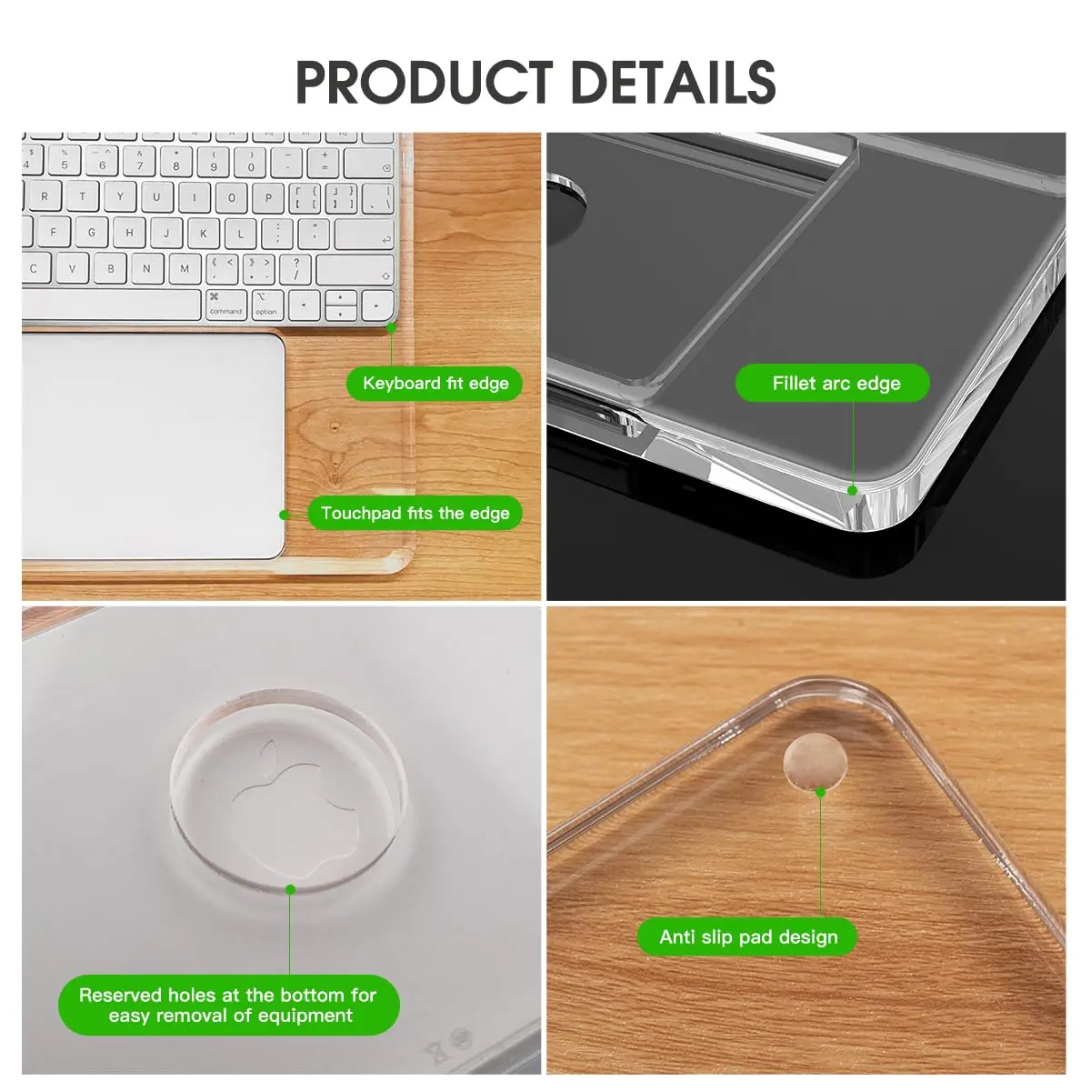 HEWYIOS Acrylic Keyboard Stand and Trackpad Holder for Apple Magic Keyboard 2th/3th | Ergonomic Design - view 6