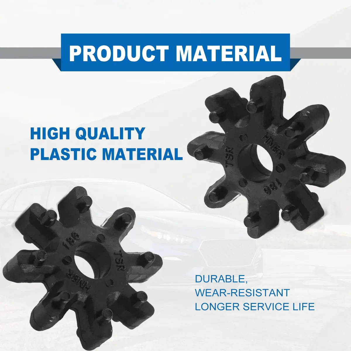 RBOKO Black Flexible Steering Coupler Replacement 4-Pack | Solves Steering Vibration and Noise - view 5