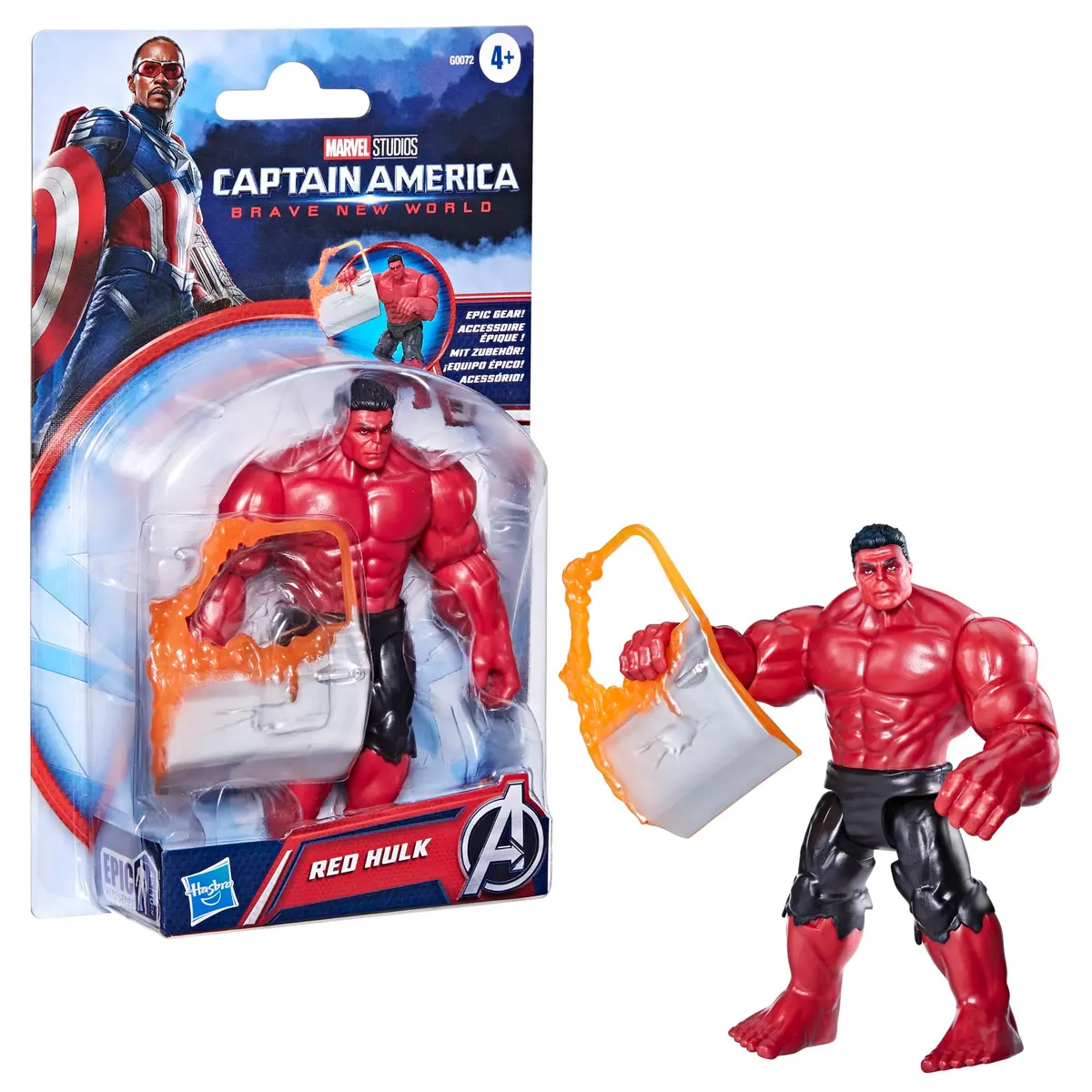 Marvel Avengers Epic Hero Series Red Hulk Action Figure 10cm | Superhero Toy for Kids 4+ - view 2