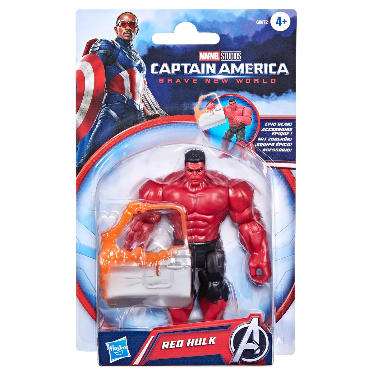 Marvel Avengers Epic Hero Series Red Hulk Action Figure 10cm | Superhero Toy for Kids 4+ - view 3