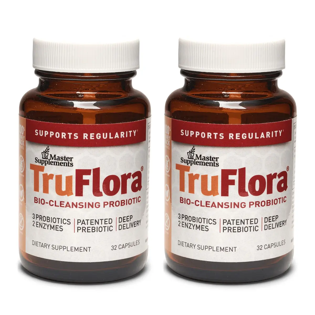 TruFlora Nutritional Supplement Capsules 32 Count | Gluten Free & Probiotic Enzymes for Gut & Energy Support - main product image