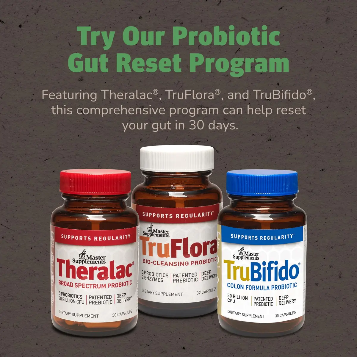 TruFlora Nutritional Supplement Capsules 32 Count | Gluten Free & Probiotic Enzymes for Gut & Energy Support - view 7
