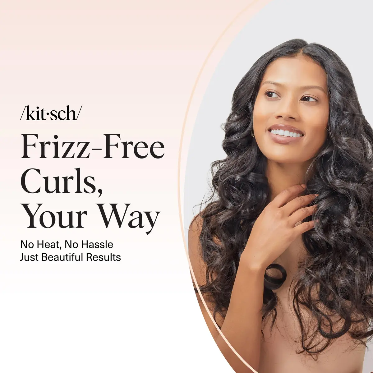 Kitsch Satin Heatless Curls Overnight Set - Ivory | Gentle Frizz-Free Hair Styling - view 8