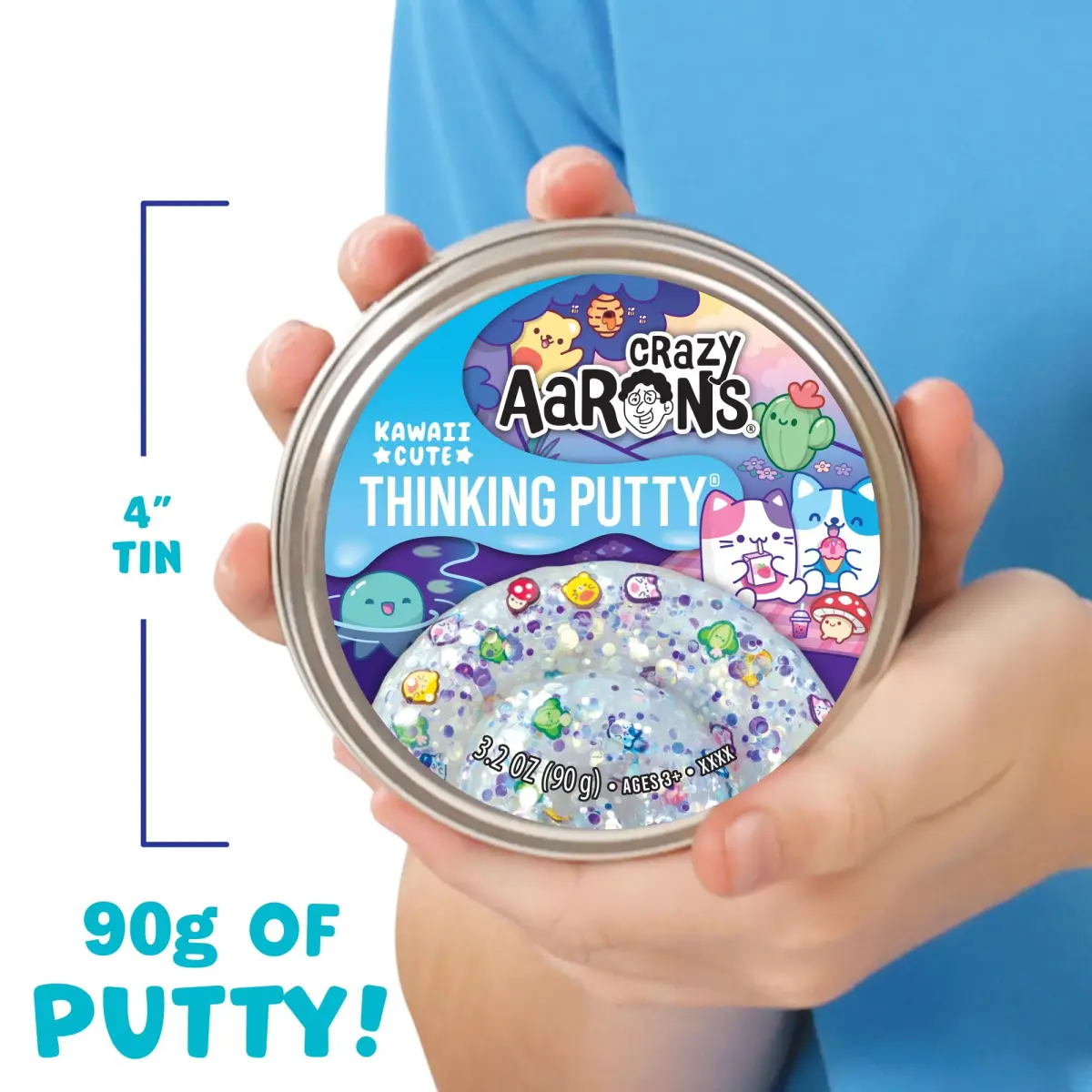 Crazy Aaron's Thinking Putty Kawaii Cute 96ml (3.2 oz) | Glitter & Charms for Sensory Play - view 3