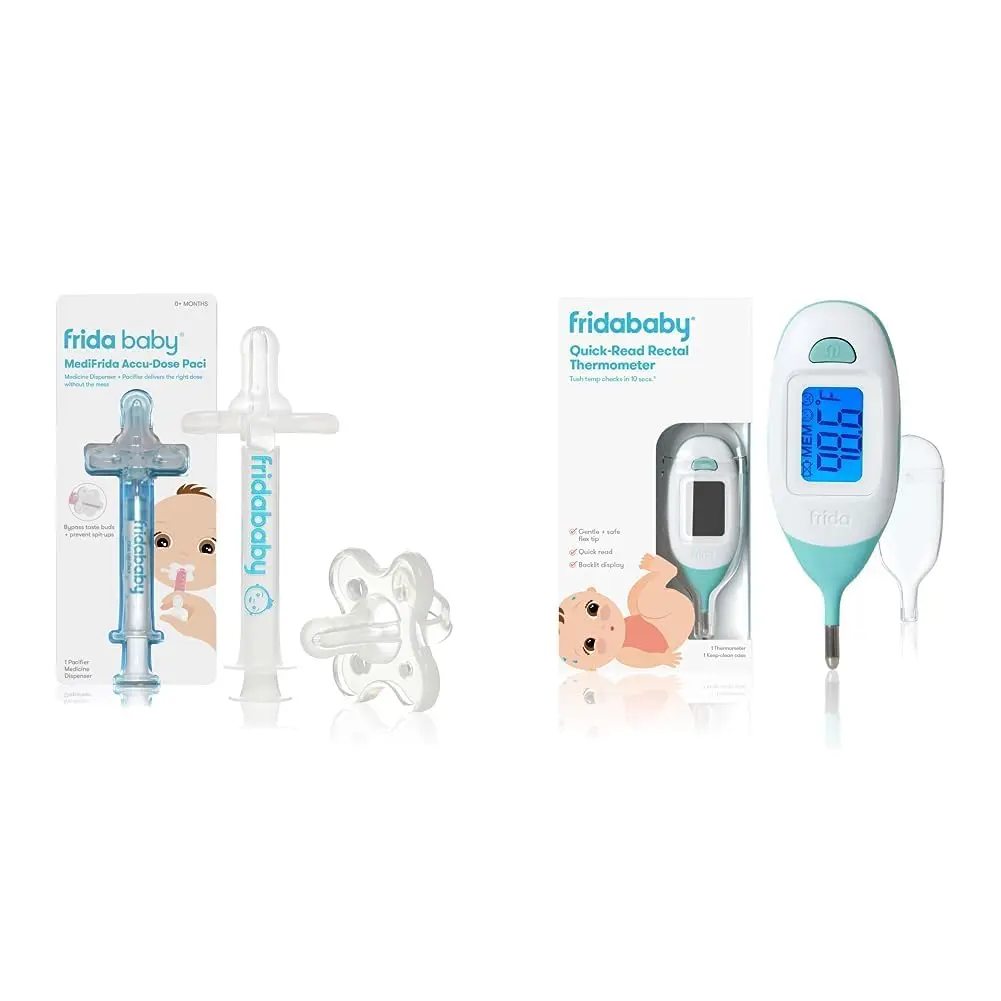 Frida Baby Medi Frida Accu-Dose Pacifier Medicine Dispenser & Digital Thermometer | Hospital-Style Comfort & 10-Sec Fever Read - main product image