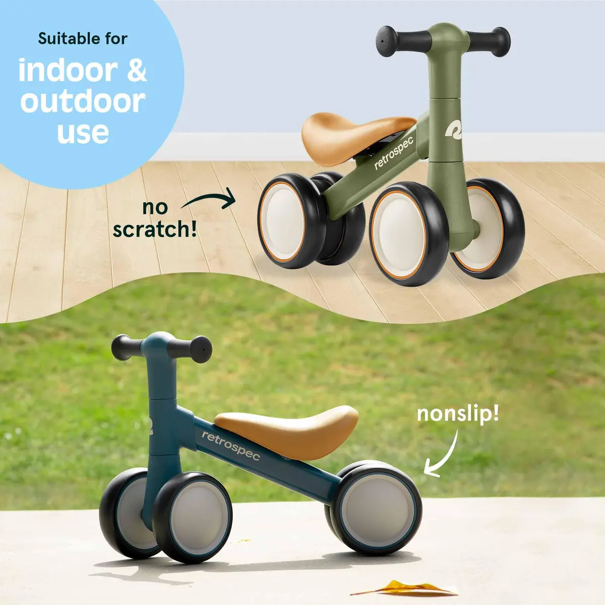 Retrospec Cricket Baby Walker Balance Bike with 4 Wheels for Ages 12-24 Months | Toddler Bicycle Toy for 1 Year Olds - view 5