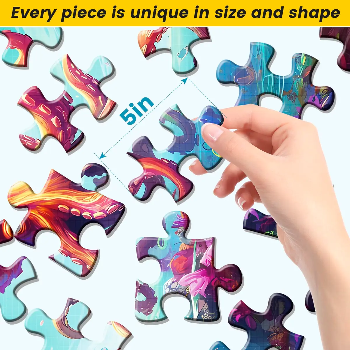 WSCXSC 24 Large Piece Puzzle for Seniors | Dementia & Elderly Friendly, Easy & Bright Colors (70-120 chars) - view 5