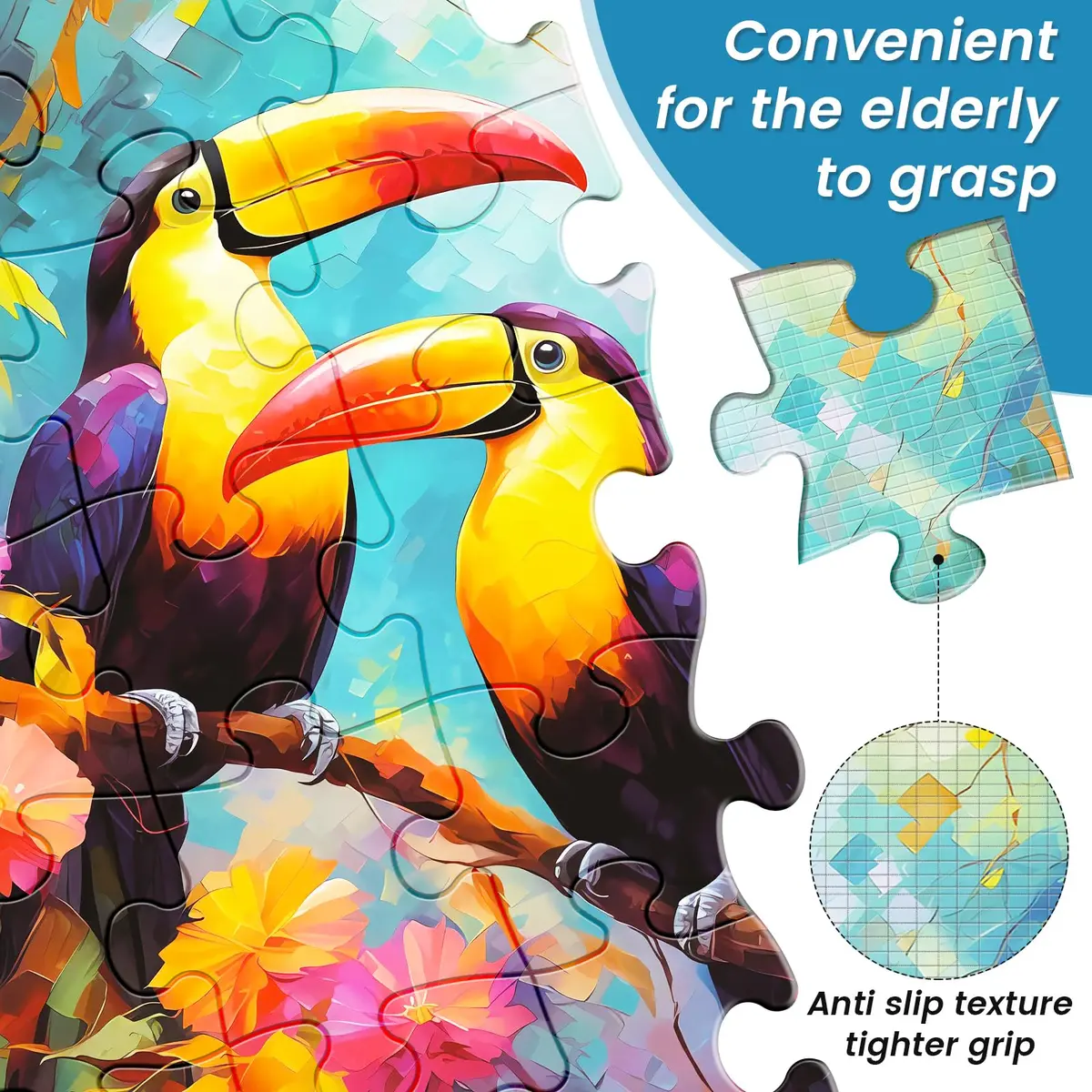 WSCXSC 24 Large Piece Puzzle for Seniors | Dementia & Elderly Friendly, Easy & Bright Colors (70-120 chars) - view 4
