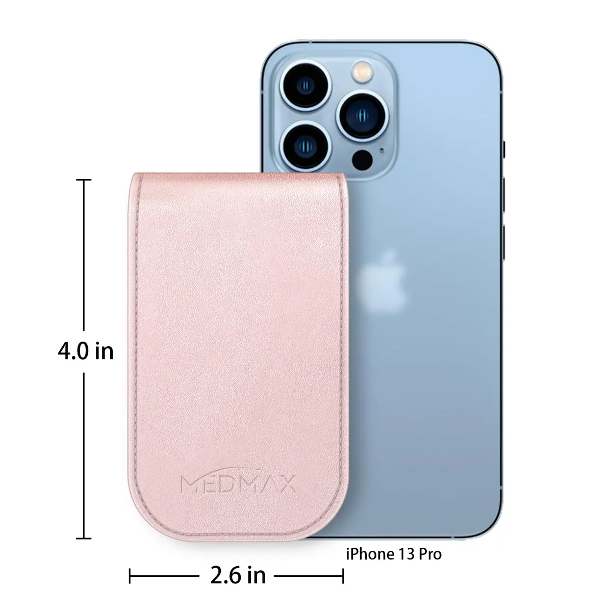 MEDMAX PU Leather Protective Case for Freestyle Libre 3 2 / Reader | Rose Gold, Lightweight Shockproof Diabetic Storage Carrying Case with Carabiner Clip and Handle (1-Pack) - view 7