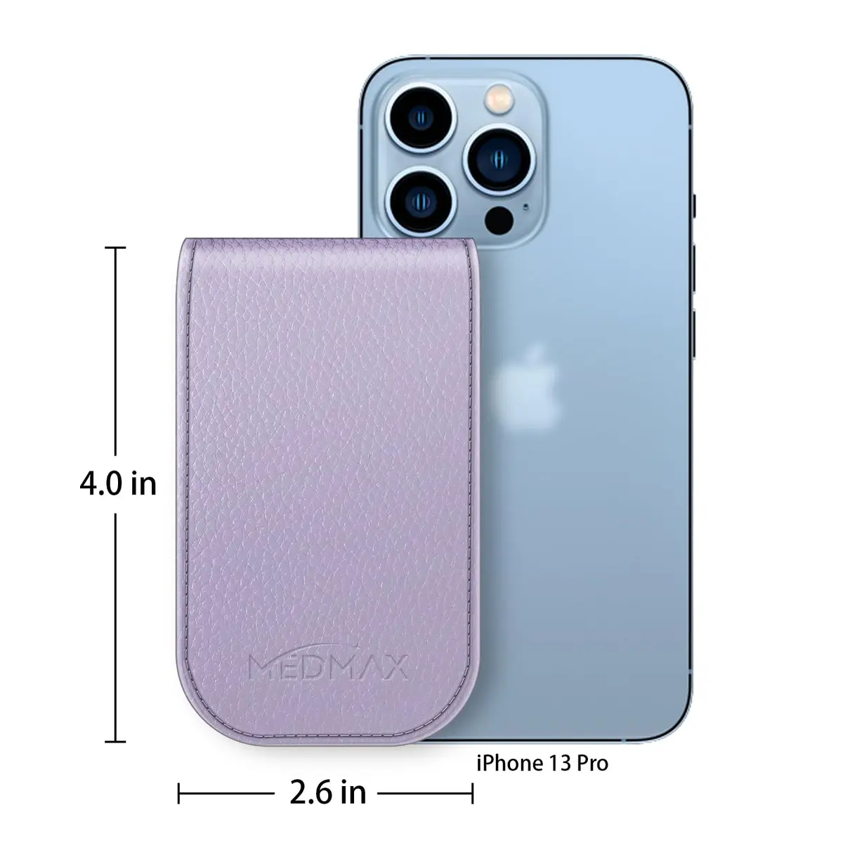 MEDMAX PU Leather Protective Case for Freestyle Libre 3 2 / Libre Reader | Slip-Resistant, Drop-Proof, Portable (Lilac Purple) - view 7