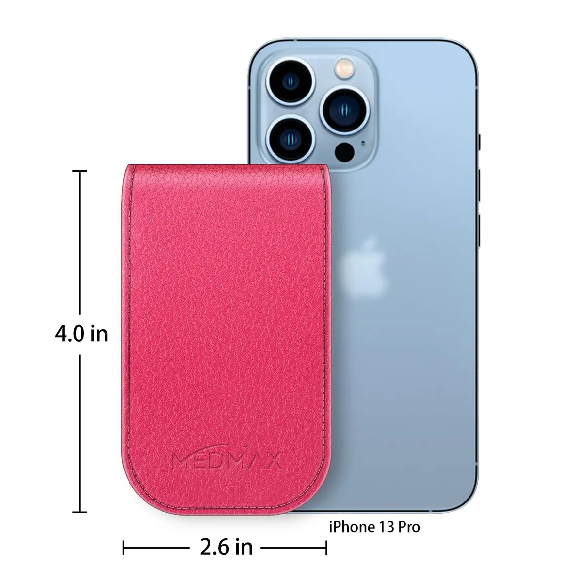 MEDMAX PU Leather Protective Case for Freestyle Libre 3 2 / Libre Reader | Shockproof & Portable Magenta - view 7