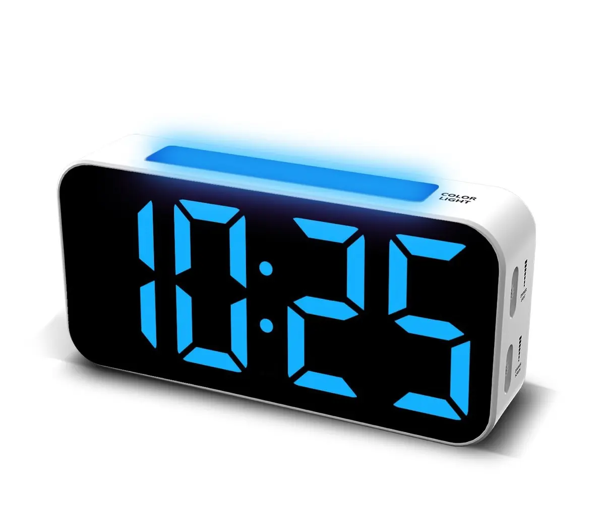 Topski Digital Alarm Clock with Night Light | Large 7-inch Display, Dual Alarm, Snooze, Dimmable Bedside Clock for Kids Teens - main product image