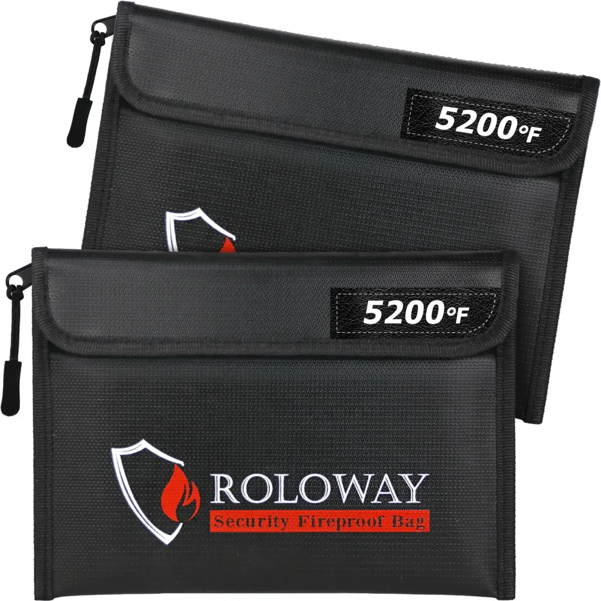 ROLOWAY Fireproof Bag 24.4 x 16.8 cm (9.6 x 6.6 inches) | 10-Layer Heat Insulated Document & Cash Protection - main product image