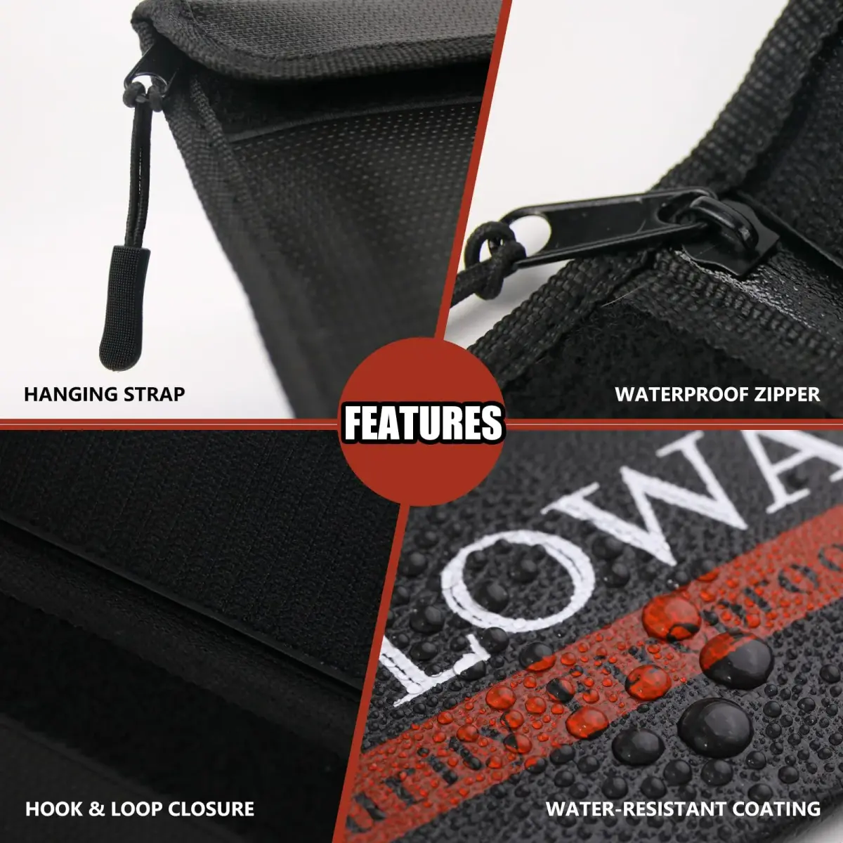 ROLOWAY Fireproof Bag 24.4 x 16.8 cm (9.6 x 6.6 inches) | 10-Layer Heat Insulated Document & Cash Protection - view 5