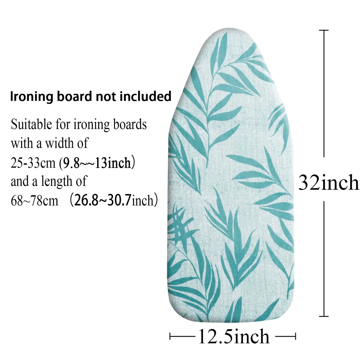 MZXcuin Small Ironing Board Cover 12.5"x32" | Heat Reflective Cotton Pad with Padding - view 2