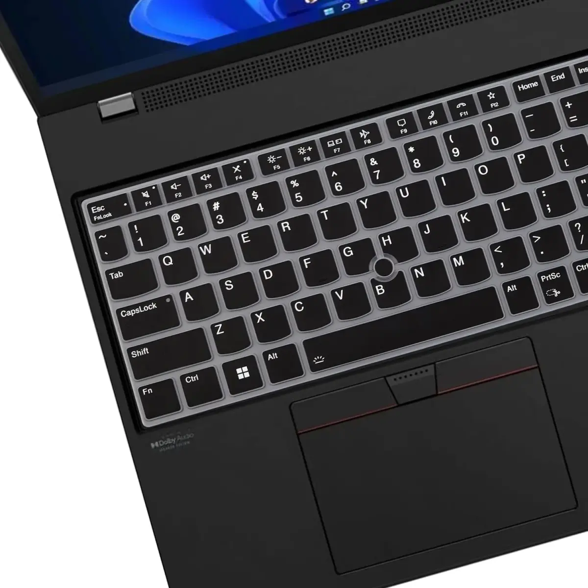 MUBUY-GOL Black Silicone Keyboard Cover for Lenovo ThinkPad E16, T16, P16, P16v, P16s, L15 (15.6"-16") | US Layout - view 3