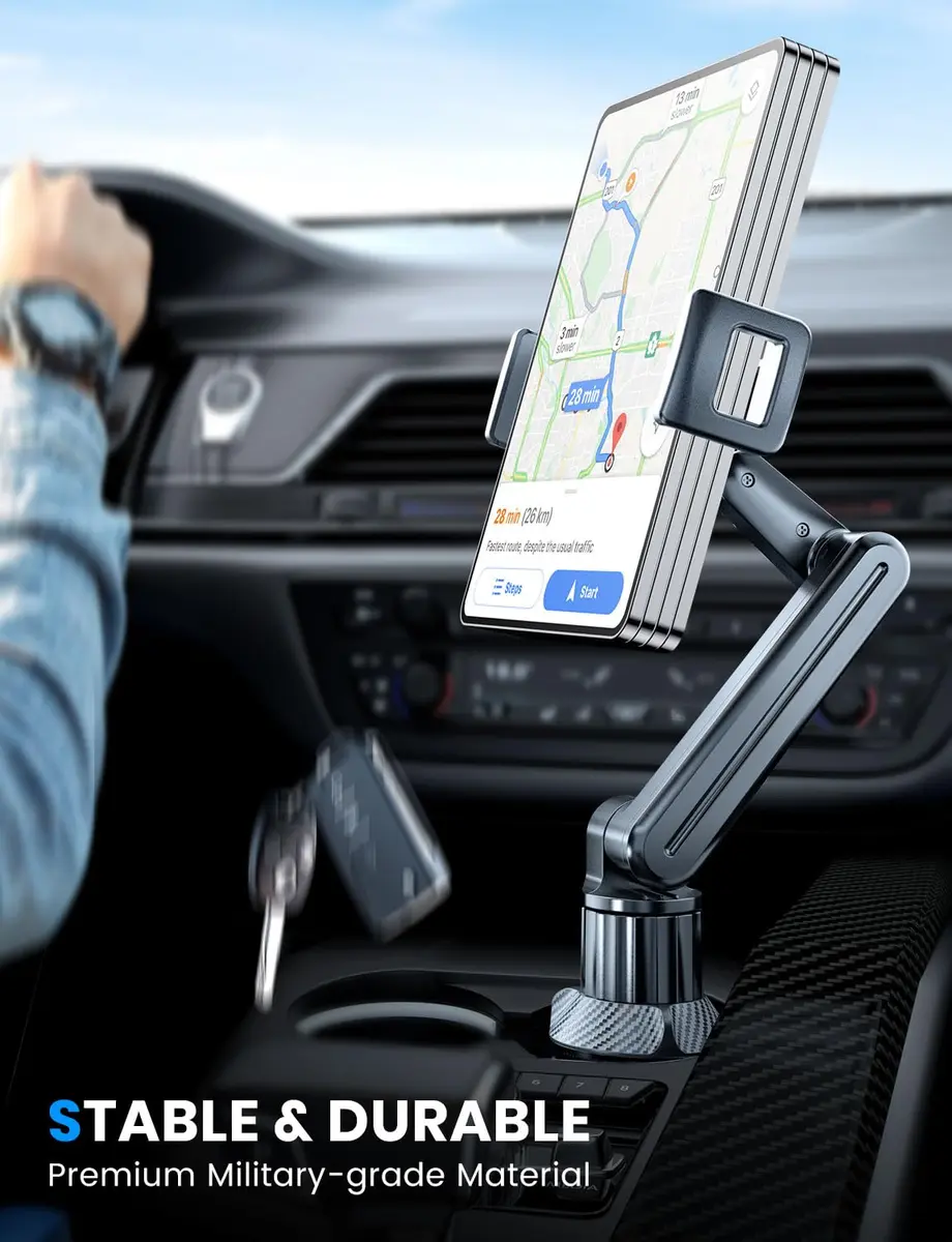 eSamcore Car Cup Holder Tablet Mount 47cm (15" Height) | Stable & Durable for 6"-12.9" Devices - view 2