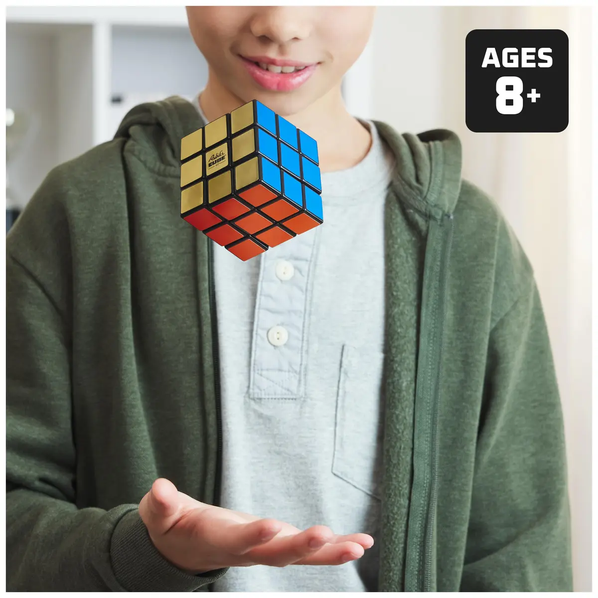 Rubik's Cube 50th Anniversary Retro Puzzle Cube & Brain Teaser Fidget Toy | Classic 3x3 Vintage Design, Collectible & Brain-Boosting - view 2