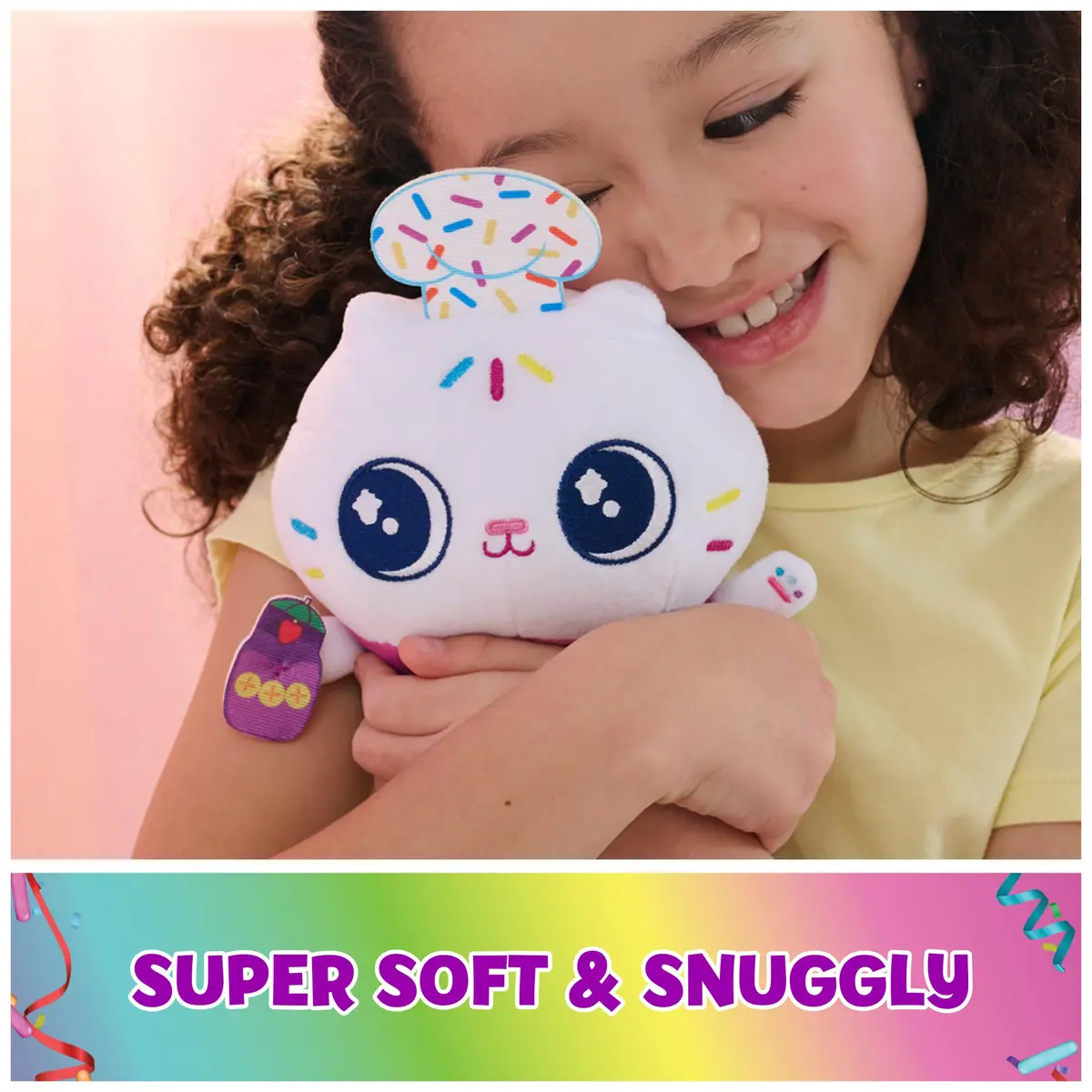 DREAMWORKS GABBY'S DOLLHOUSE 6-inch Cakey Cat Plush Celebration Series | Soft, Cuddly & Imaginative (120 chars) - view 2