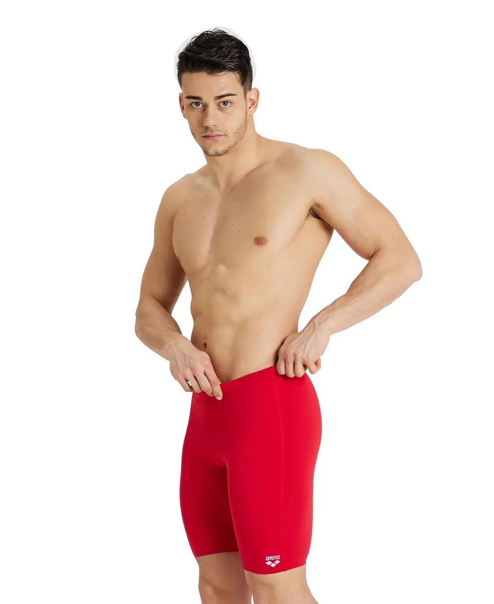 ARENA Feel Men's Dynamo Swim Jammer Knee-Length Swimwear Red US Size 20 | Chlorine-Resistant, Quick-Drying, Supportive Fit - main product image