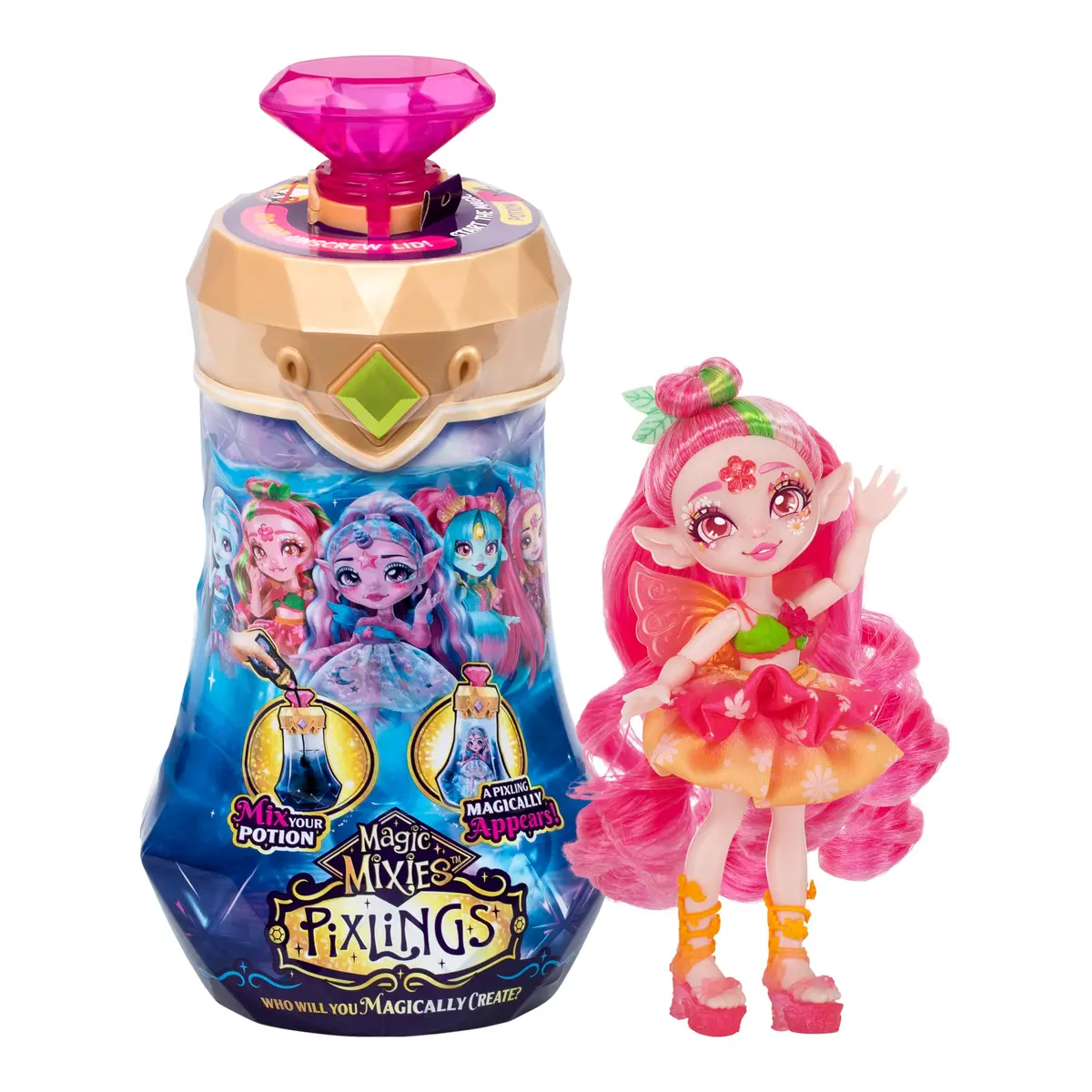 Magic Mixies Pixlings Faye The Fairy Pixling | Create & Reveal 6.5" Doll with Potion Magic - main product image