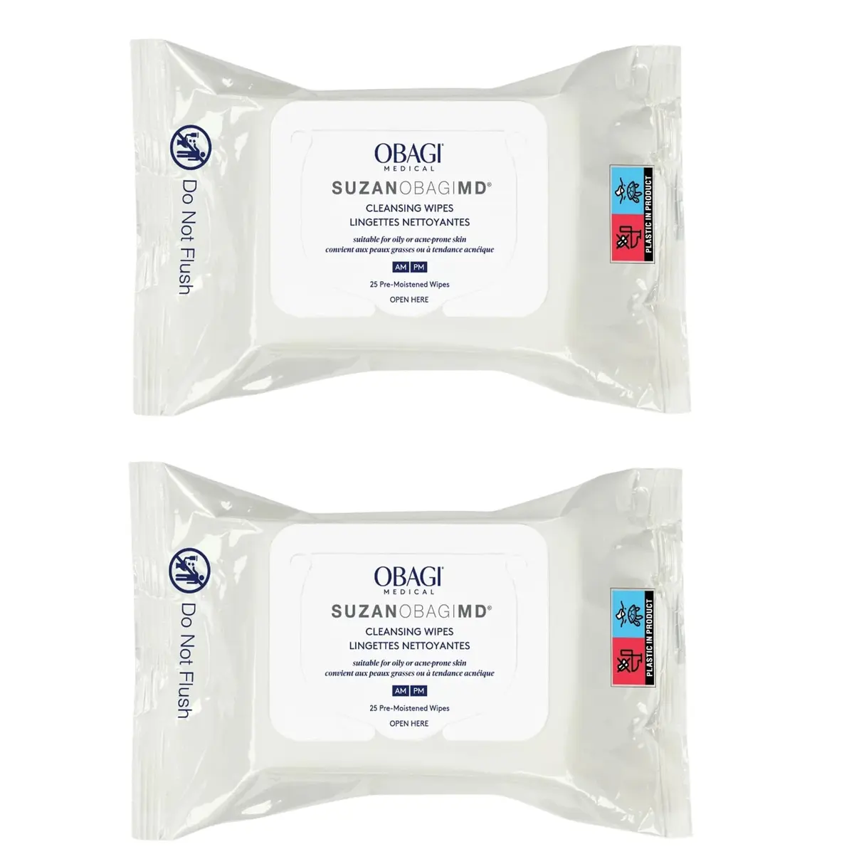 Obagi Medical Acne Cleansing Wipes 25 count | Salicylic Acid for Acne & Oily Skin (70-120 chars) - main product image